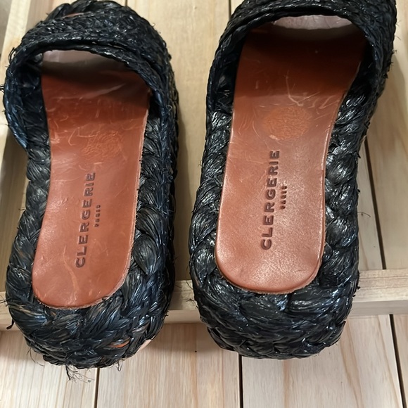 Robert Clergerie raffia black sandals - Picture 6 of 9